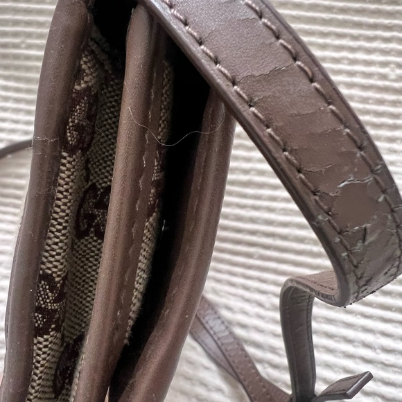 Gucci Beige and Brown Crossbody Bag with Bamboo Detail - Picture 16 of 16